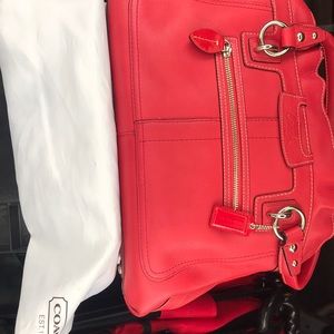 Coach all leather purse